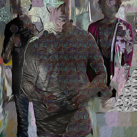 Nancy Bechtol: 'multimix peoples engaged', 2019 Other Photography, Abstract Figurative. Artist Description: Pattern People show the variety of visuals to engage the subject. here is abstract humans in pattern...