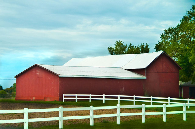 Nancy Bechtol  'Red Barn', created in 2010, Original Photography Mixed Media.