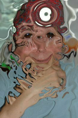 Nancy Bechtol: 'super freak ', 2009 Other Photography, Psychedelic.  a point in time - flashback- first day of fall self portrait. study of the interior on Sept 21. 2009. 4; 18 PFall ...