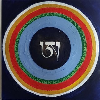 Natalia Flaherty: 'tibetan a', 2018 Acrylic Painting, Buddhism. 