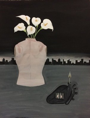 Zaina Shimi: 'Cala Lily', 2015 Paper, Surrealism. 