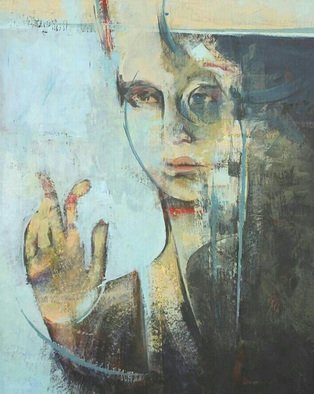Narges Maleki: 'untitled', 2016 Acrylic Painting, People. Woman...