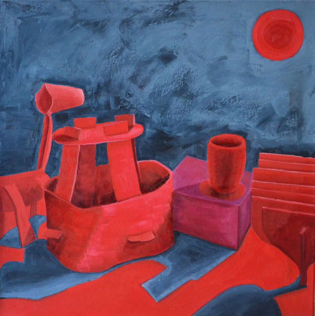 Artist Natalia Sofyina. 'Still Life In Red' Artwork Image, Created in 2013, Original Sculpture Clay. #art #artist