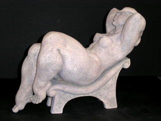 Natalia Shapira: 'Reclining III ', 2003 Ceramic Sculpture, Figurative.   Classic Sculpture  ...