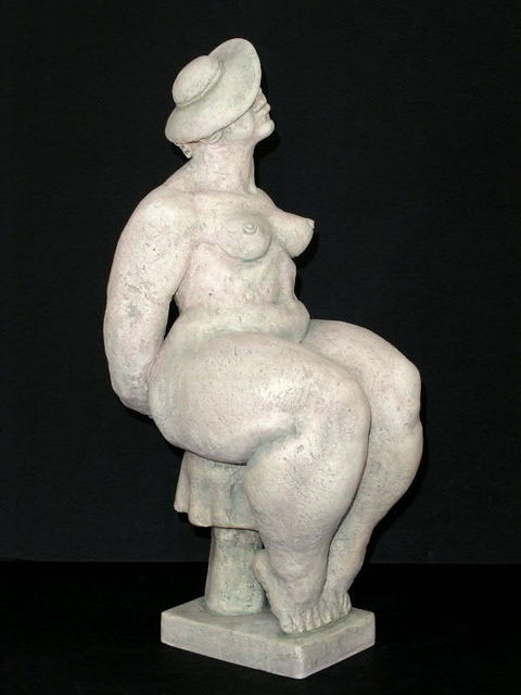 Natalia Shapira  'Smiling  18,5X7X10', created in 2002, Original Sculpture Ceramic.