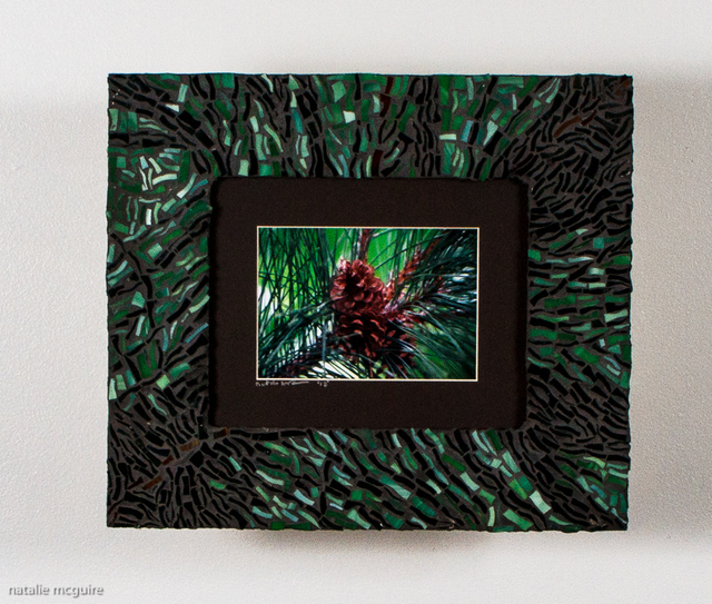 Artist Natalie Mcguire. 'Pine Cones' Artwork Image, Created in 2016, Original Mosaic. #art #artist