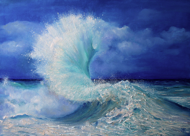 Nataly Kartseva  'Wave', created in 2018, Original Painting Oil.
