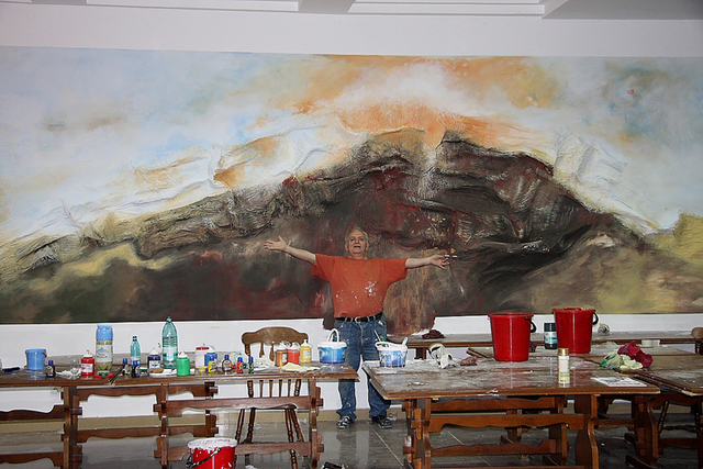 Nick-Dumitru Vladulescu  'Making Of The Hill ', created in 2010, Original Painting Acrylic.