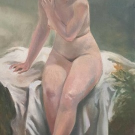 Neda Seyedabadi: 'untitled', 2015 Oil Painting, Nudes. Artist Description: body of a woman...