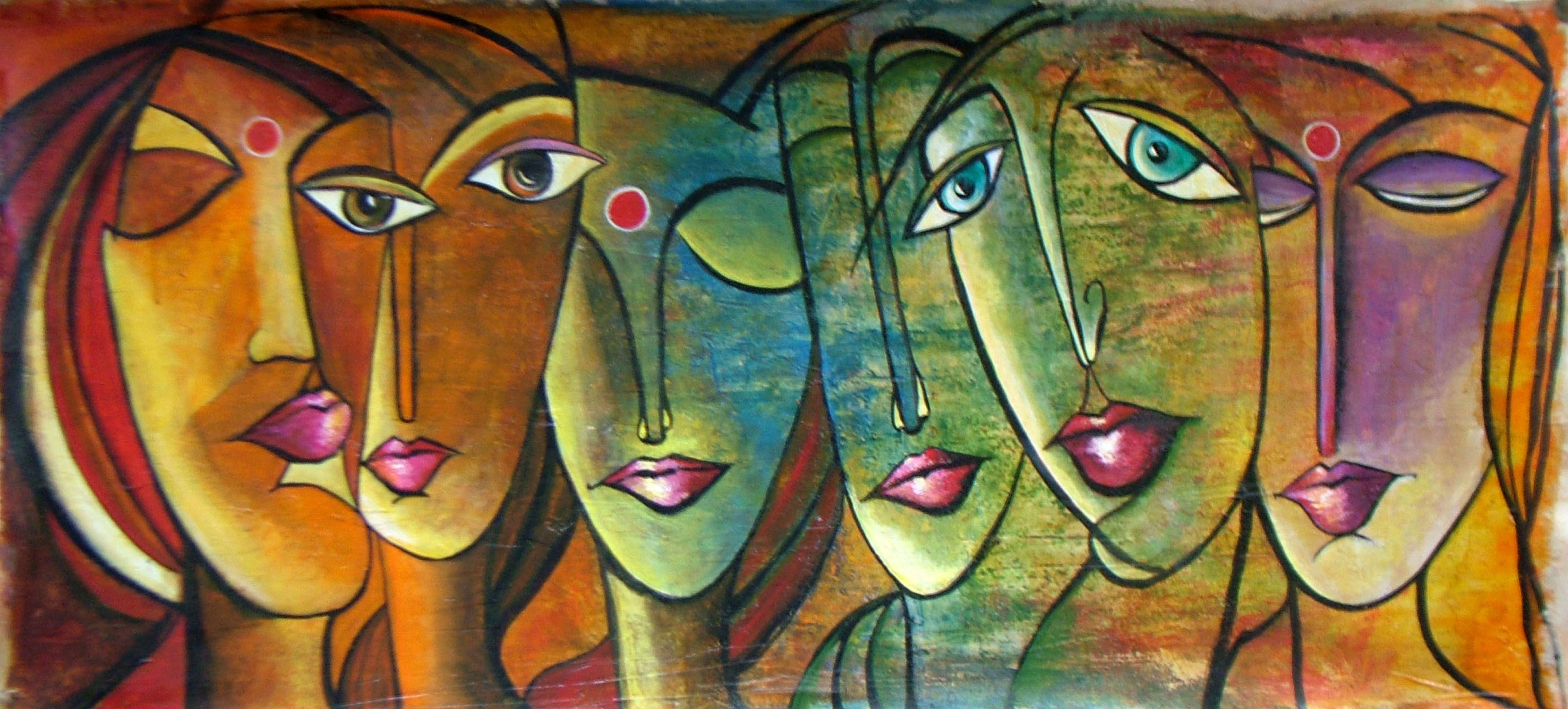 Emotions And Feelings Acrylic Painting By Neeraj Parswal