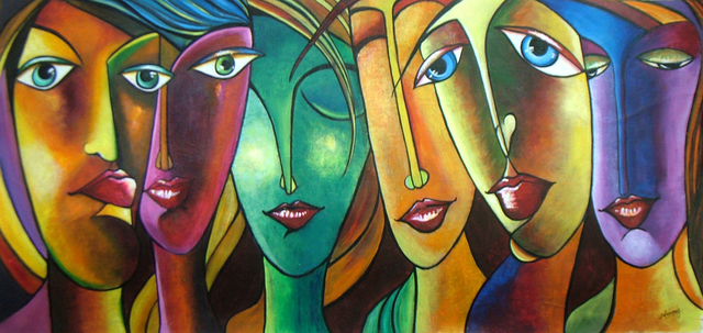 Neeraj Parswal  'Feelings And Emotions', created in 2021, Original Painting Oil.