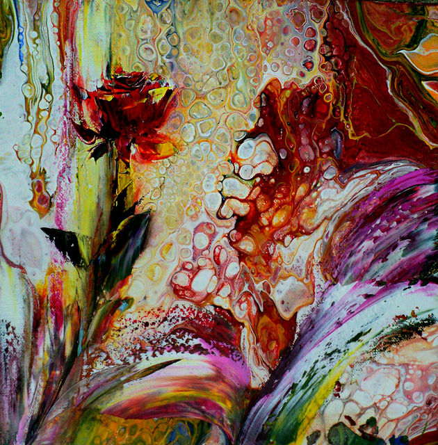 Nelu Gradeanu  'Flower Miracle 1', created in 2017, Original Pastel Oil.
