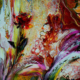Nelu Gradeanu: 'flower miracle 1', 2017 Oil Painting, Floral. Artist Description: Original painting, unique, signed, date...