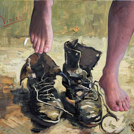 peasant shoes my foot By Richard Barone