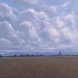 Terry Dower: 'Late day at pitt town bottoms nsw', 2013 Oil Painting, Landscape. Artist Description:    Oil on canvas              ...