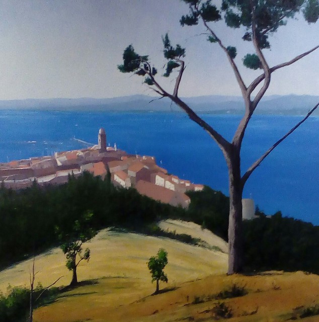 Artist Terry Dower. 'St Tropez' Artwork Image, Created in 2015, Original Painting Oil. #art #artist