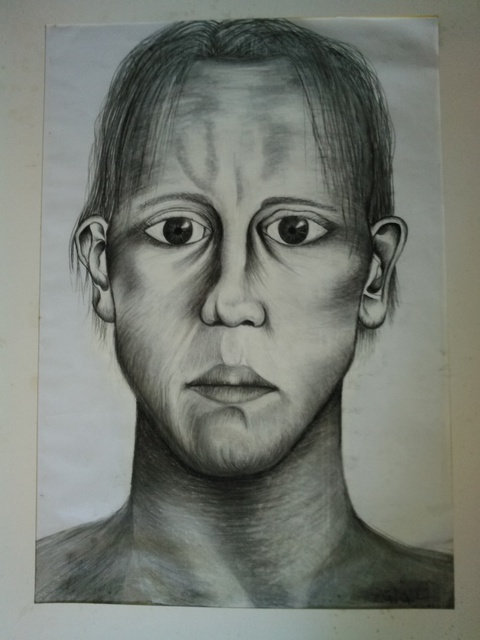 Nicole Brennan  'Self Portrait', created in 2002, Original Drawing Pencil.