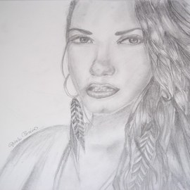 Nicole Pereira: 'Demi Lovato Celebrity Portrait', 2013 Pencil Drawing, Portrait. Artist Description:  Demi Lovato Celebrity Portrait by Nicole Pereira, pencil drawing.   ...