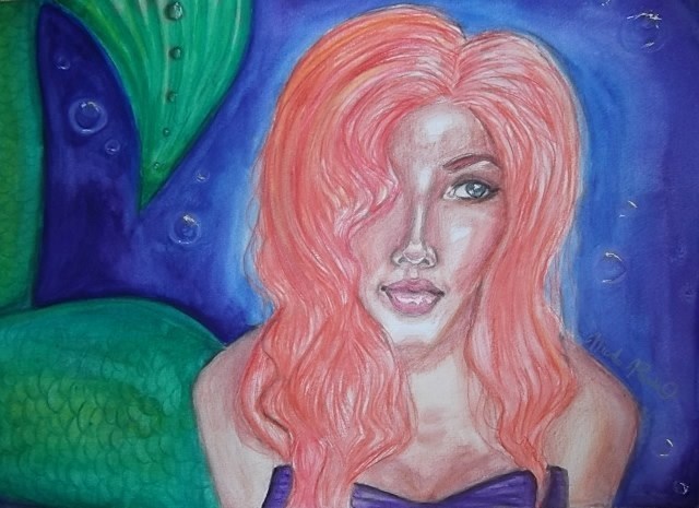 Artist Nicole Pereira. 'Mermaid' Artwork Image, Created in 2013, Original Drawing Other. #art #artist