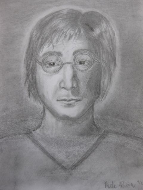 Nicole Pereira  'Portrait Of John Lennon 2013 By Nicole Pereira', created in 2013, Original Drawing Other.