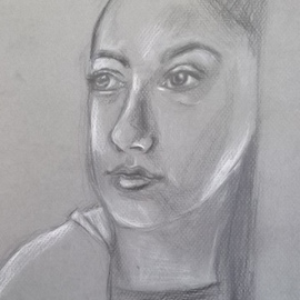 Nicole Pereira: 'Self Portrait of Artist', 2013 Pencil Drawing, Portrait. Artist Description:  Self- Portrait of Artist, Nicole Pereira. Portrait, pencil drawing.       ...