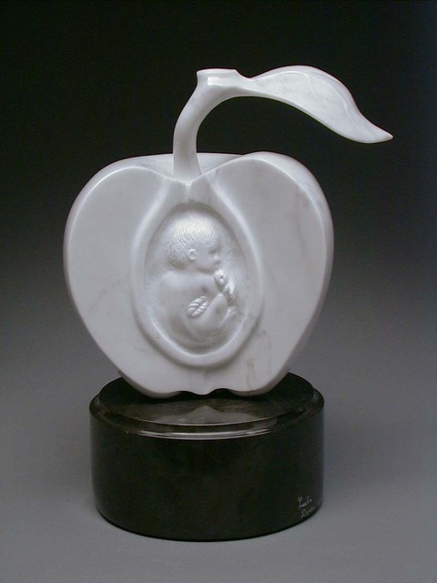 Artist Leslie Dycke. 'Seed' Artwork Image, Created in 2005, Original Sculpture Stone. #art #artist