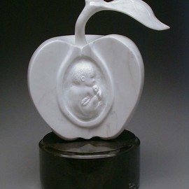 Leslie Dycke: 'seed', 2005 Marble Sculpture, Children. Artist Description: Inspired by the birth of my daughter. ...