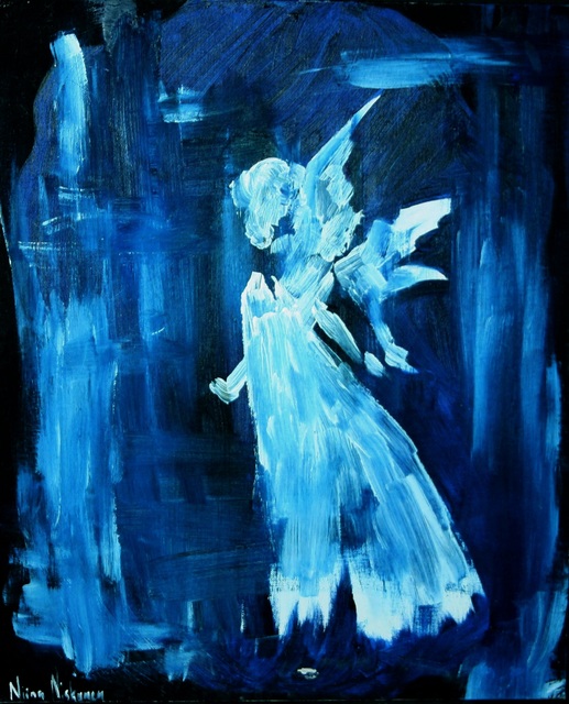 Artist Niina Niskanen. 'Blue Angel' Artwork Image, Created in 2015, Original Illustration. #art #artist