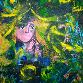 Niina Niskanen: 'flowers of the deep', 2016 Acrylic Painting, Mystical. Artist Description: Mermaid represents the feminine principle of the universe.  They are the protectors of the seas and oceans.  Water as an element is connected to emotions, therefore, mermaids are also healers.  Fairytales and myths are often metaphors for rebirth.  This painting is calledflowers of the deep.  In myths when ...