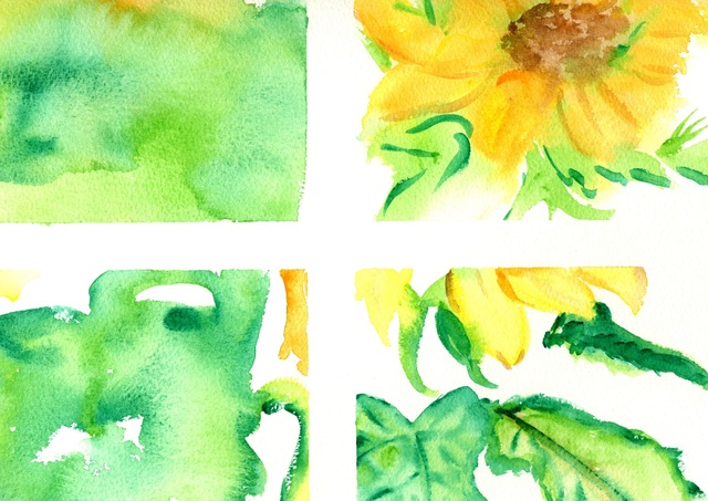 Artist Niina Niskanen. 'Sunflowers' Artwork Image, Created in 2013, Original Illustration. #art #artist