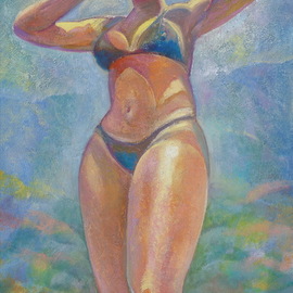 Sergey Lesnikov: 'hello', 2021 Oil Painting, Erotic. Artist Description: oil on canvas...