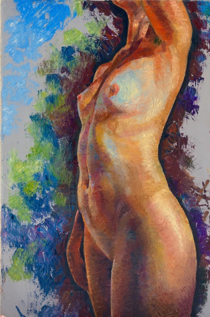 Artist Sergey Lesnikov. 'Nude Girl' Artwork Image, Created in 2020, Original Painting Oil. #art #artist