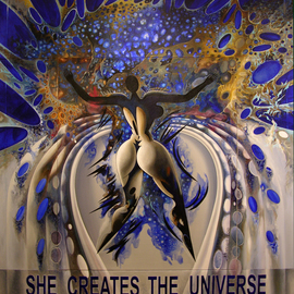Nikolai Bartossik: 'SHE CREATES THE UNIVERSE', 2010 Acrylic Painting, nudes. 