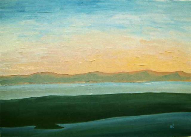 Nikica Cvrljak  'Landscape 21', created in 2010, Original Painting Oil.