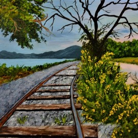 abandoned railroad track By Marilyn Domilski