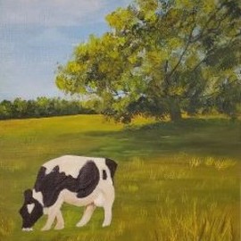 grazing cow By Marilyn Domilski