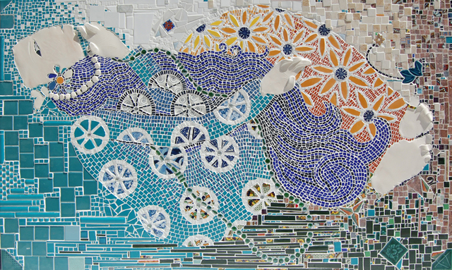Artist Nora Cervino. 'FLoating' Artwork Image, Created in 2008, Original Mosaic. #art #artist