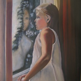 Sren Nordenstrm: 'Lisa', 2005 Oil Painting, Portrait. 