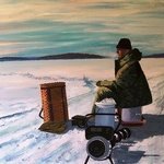 20th Century Ice Fisherman By William Christopherson