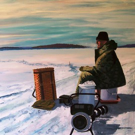 20th Century Ice Fisherman, William Christopherson