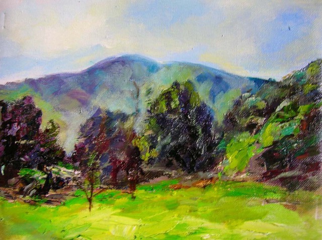 Renuka Pillai  'After The Rains', created in 2010, Original Painting Oil.