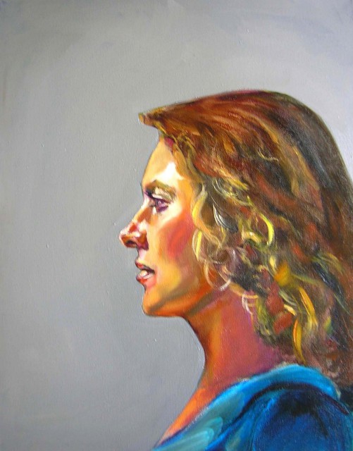 Renuka Pillai  'Blue', created in 2013, Original Painting Oil.