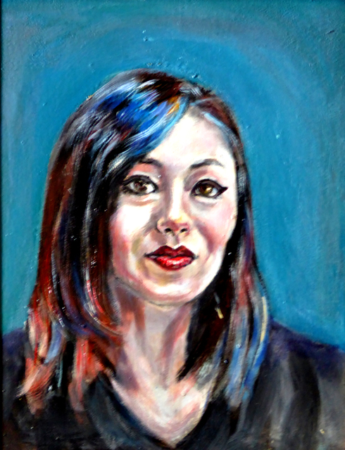 Renuka Pillai  'Lauren', created in 2018, Original Painting Oil.
