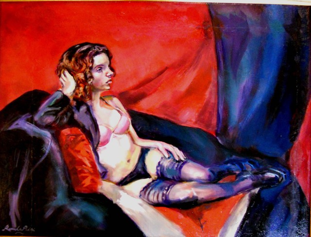 Renuka Pillai  'Roxanne', created in 2011, Original Painting Oil.