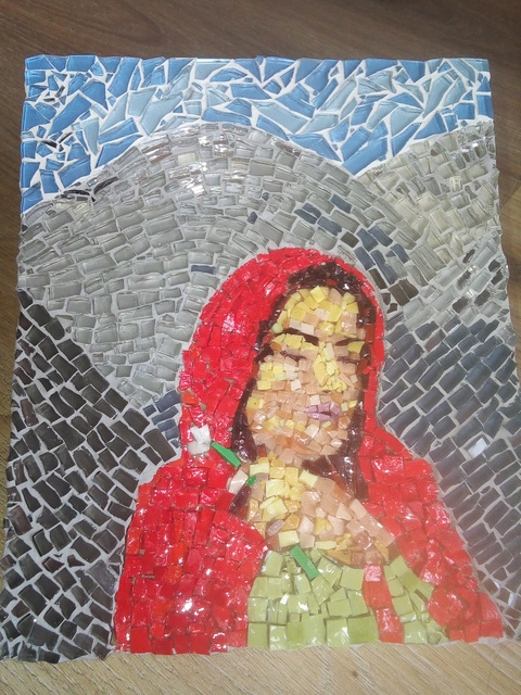 Natalija Zabav  'Marija Magdalena', created in 2018, Original Mosaic.