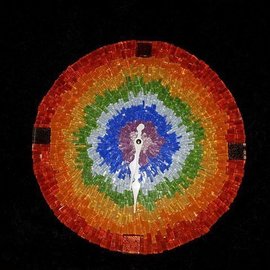 Mosaic Rainbow Wall Clock, Natalija Zabav