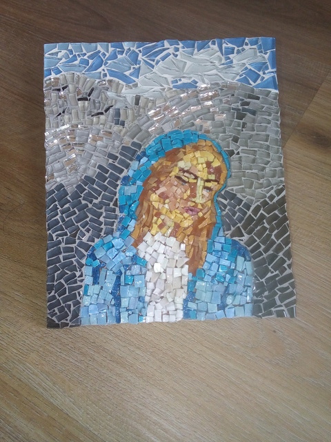 Natalija Zabav  'Mother Mary', created in 2018, Original Mosaic.