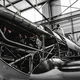 Des Byrne: 'Spitfire', 2015 Color Photograph, Airplanes. Artist Description:  Spitfire being serviced, airplane, aeroplane world war 2 ww2 wwII classic vintage ...