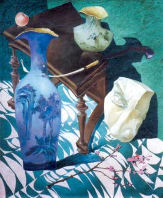 Oleg Danilyants  'Still Life With China', created in 1998, Original Painting Oil.
