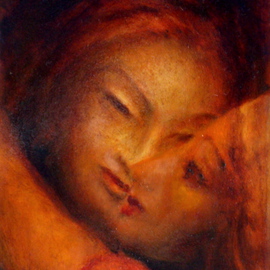 Ron Ogle Artwork Boddhissatva  and Consort, 2012 Oil Painting, Romance